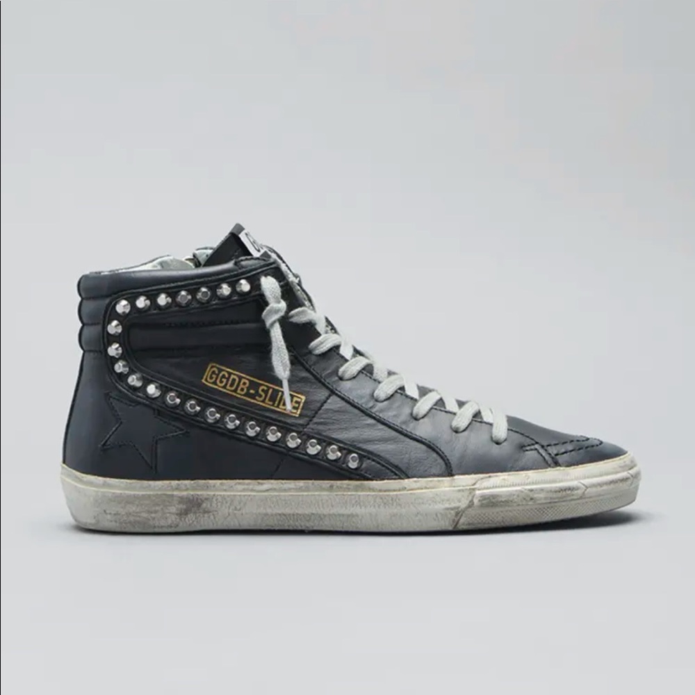 Size 39 Authentic Golden Goose Slide Mid-Top Sneakers